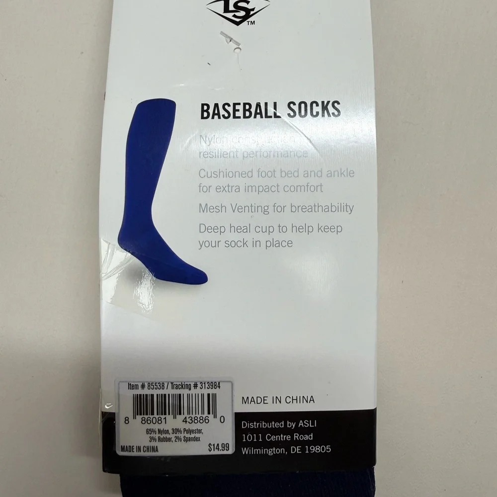 Louisville slugger youth Navy Baseball Socks
